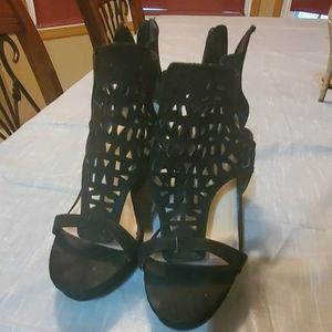 Black wedges shoes